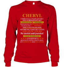 Load image into Gallery viewer, Cheryl Custom Name Gift A Warrior's Mentality With A Poet's Soul Unisex Long Sleeve