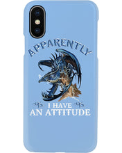 Load image into Gallery viewer, Apparently I Have An Attitude Blue Dragon Phone case