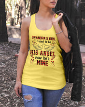 Load image into Gallery viewer, Grandpa's Girl I Used To Be His Angel Gift For Men Ladies Flowy Tank