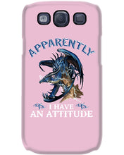 Load image into Gallery viewer, Apparently I Have An Attitude Blue Dragon Phone case