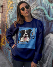 Load image into Gallery viewer, Border Collie In Denim Pocket Gift For Dog Lovers Sweatshirt