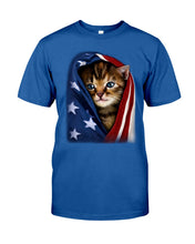 Load image into Gallery viewer, Lovely Tote Bag Cat In American Flag Gift For Cat Lovers Guys Tee