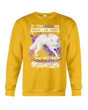 Load image into Gallery viewer, If You Kick Me When I Am Down You Better Pray Trending Sweatshirt