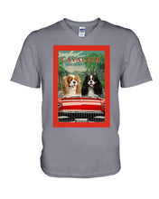 Load image into Gallery viewer, Cavalier Happy Holiday Gift For Dog Lovers Guys V-Neck