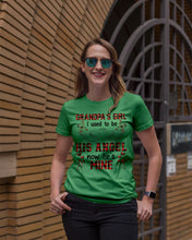 Load image into Gallery viewer, Grandpa's Girl I Used To Be His Angel Gift For Men Ladies Tee