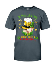 Load image into Gallery viewer, Baseball Drink Beer Day St Patrick's Day Gift For Baseball Lovers Guys Tee