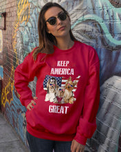 Load image into Gallery viewer, Keep America Great Yorkshire Terrier Gift For Dog Lovers Sweatshirt