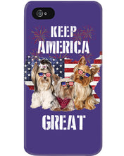 Load image into Gallery viewer, Keep America Great Yorkshire Terrier Gift For Dog Lovers Phone case