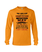 Load image into Gallery viewer, I'm A Grumpy Old Man I Was Born In May With My Heart Unisex Long Sleeve