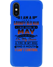 Load image into Gallery viewer, I'm A Grumpy Old Man I Was Born In May With My Heart Phone case