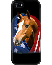 Load image into Gallery viewer, Horse Covered Into USA Flag Meaningful Gift For Men Phone case