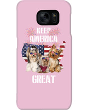 Load image into Gallery viewer, Keep America Great Yorkshire Terrier Gift For Dog Lovers Phone case