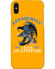 Load image into Gallery viewer, Apparently I Have An Attitude Blue Dragon Phone case