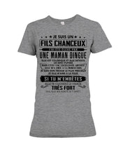 Load image into Gallery viewer, Je Suis Un Fils Chanceux Birthday Gift For Men Ladies Tee