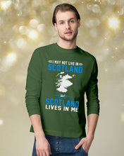 Load image into Gallery viewer, I May Not Live In Scotland But Scotland Lives In Me Custom Design Unisex Long Sleeve