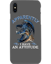 Load image into Gallery viewer, Apparently I Have An Attitude Blue Dragon Phone case