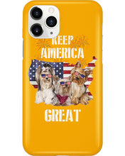 Load image into Gallery viewer, Keep America Great Yorkshire Terrier Gift For Dog Lovers Phone case