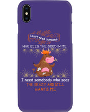 Load image into Gallery viewer, Cow I Need Somebody Who Sees The Crazy And Still Wants Me Phone case