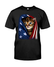 Load image into Gallery viewer, Lovely Tote Bag Cat In American Flag Gift For Cat Lovers Guys Tee