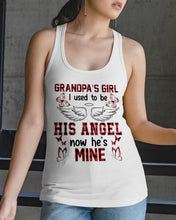 Load image into Gallery viewer, Grandpa's Girl I Used To Be His Angel Gift For Men Ladies Flowy Tank