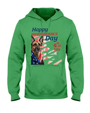Load image into Gallery viewer, German Shepherd Happy Independence Day 4th Of July Gift For Dog Lovers Hoodie