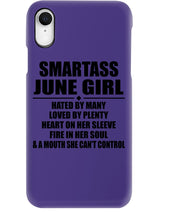 Load image into Gallery viewer, Birthday Gift For Smartass June GirlHeart On Her Sleeve Phone case