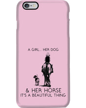 Load image into Gallery viewer, A Girl Her Dog Her Horse It's A Beautiful Thing Phone case