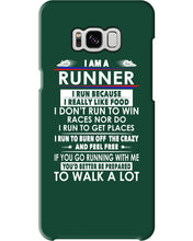Load image into Gallery viewer, I Am A Runner I Run Because I Really Like Food Custom Design Phone case