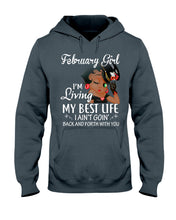 Load image into Gallery viewer, Betty Boop February Girl Living My Best Life Birthday Meaningful Gift Hoodie
