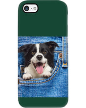 Load image into Gallery viewer, Border Collie In Denim Pocket Gift For Dog Lovers Phone case