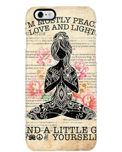 Load image into Gallery viewer, I'm Mostly Peace Love And Light Yoga Gift For Yoga Lovers Phone case