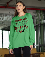 Load image into Gallery viewer, Grandpa's Girl I Used To Be His Angel Gift For Men Unisex Long Sleeve