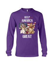 Load image into Gallery viewer, Keep America Great Yorkshire Terrier Gift For Dog Lovers Unisex Long Sleeve