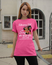 Load image into Gallery viewer, Betty Boop February Girl Living My Best Life Birthday Meaningful Gift Guys Tee