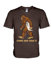 Load image into Gallery viewer, Bigfoot Come And Take It Simple Custom Design Guys V-Neck