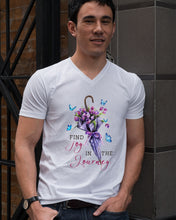 Load image into Gallery viewer, Butterflies Find Joy In The Journey Gift For Daughter Guys V-Neck