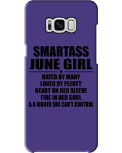 Load image into Gallery viewer, Birthday Gift For Smartass June GirlHeart On Her Sleeve Phone case