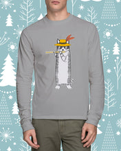 Load image into Gallery viewer, Cat Plays Flute Special Custom Design For Music Lovers Unisex Long Sleeve