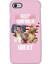 Load image into Gallery viewer, Keep America Great Yorkshire Terrier Gift For Dog Lovers Phone case