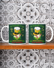 Load image into Gallery viewer, Baseball Drink Beer Day St Patrick's Day Gift For Baseball Lovers Mug