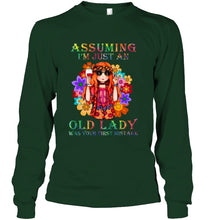 Load image into Gallery viewer, I Am Just An Old Lady Was Your First Mistake Hippie Unisex Long Sleeve