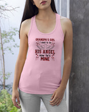 Load image into Gallery viewer, Grandpa's Girl I Used To Be His Angel Gift For Men Ladies Flowy Tank