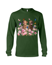 Load image into Gallery viewer, Gift For Dog LoversChesapeake Bay Retriever With Peonies Unisex Long Sleeve