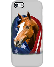 Load image into Gallery viewer, Horse Covered Into USA Flag Meaningful Gift For Men Phone case