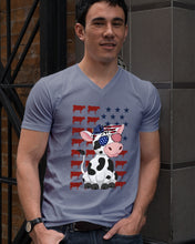 Load image into Gallery viewer, Lovely Phone Case Cow And American Flag Gift For Cow Lovers Guys V-Neck