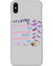 Load image into Gallery viewer, Butterflies When I Miss You I Just Have To Look Inside My Heart Gift For Lover Phone case