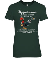 Load image into Gallery viewer, I Need Coffee A Nap A Vacation Duct Tape Hope And A Showel Ladies Tee