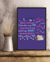 Load image into Gallery viewer, Butterflies When I Miss You I Just Have To Look Inside My Heart Gift For Lover Vertical Poster