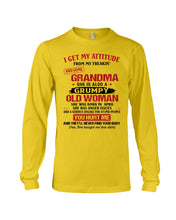 Load image into Gallery viewer, I Get My Attitude From My Freakin' Awesome Grandma Who Was Born In April Unisex Long Sleeve