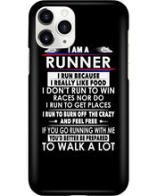 Load image into Gallery viewer, I Am A Runner I Run Because I Really Like Food Custom Design Phone case